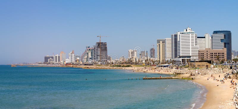 Tel Aviv Beach Front stock image. Image of beach, modern - 105403