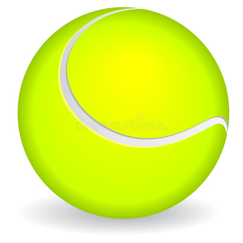 Tennis Ball Icon stock vector. Illustration of game, icon - 16492142