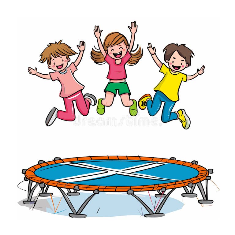 Happy Cartoon Kids Excited Jumping Stock Illustrations – 543 Happy ...