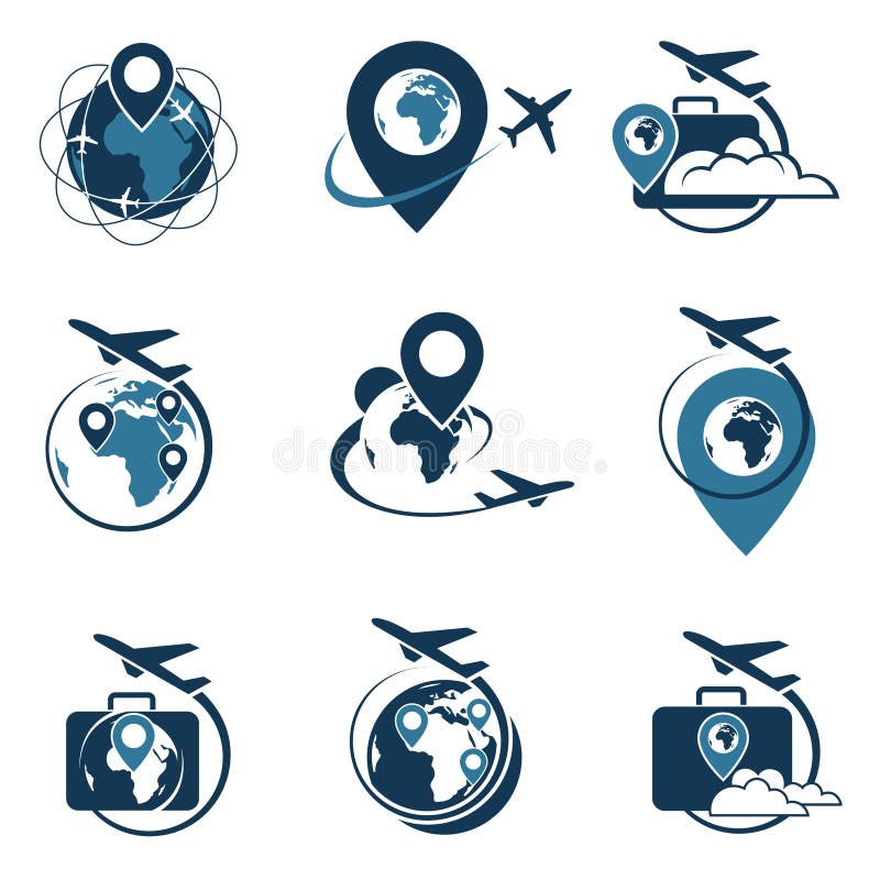 Travel logo set