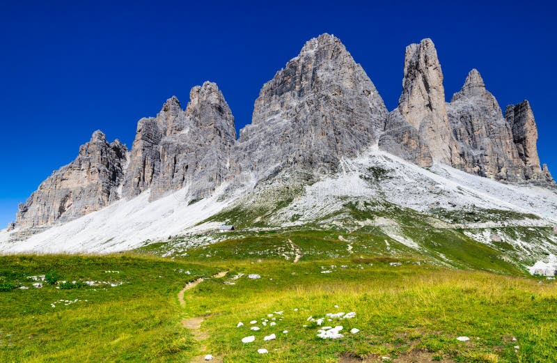 Tre Cime Di Lavaredo, Dolomites, Italy Stock Image - Image of dolomites ...