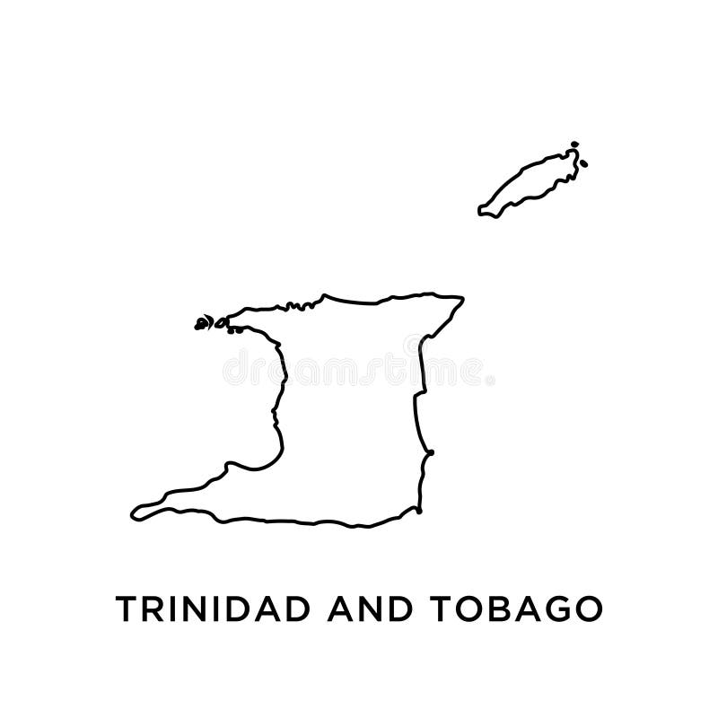 Trinidad and Tobago Map Icon Vector Trendy Stock Vector - Illustration ...