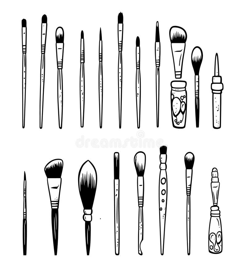 Brushes Dolant Stock Illustrations – 2 Brushes Dolant Stock ...