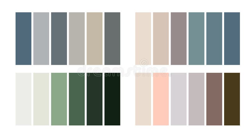 Set of Color Palette. Pastel Color Stock Illustration - Illustration of  graphics, forecast: 180514007