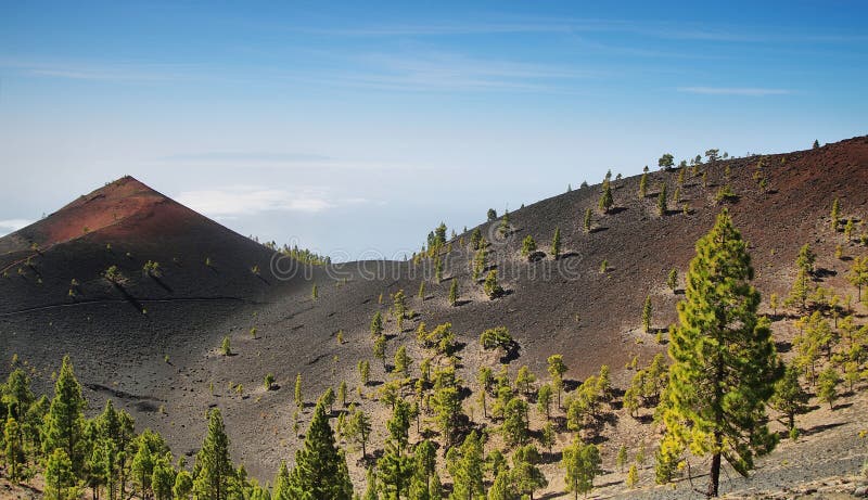 Volcanoes Route in La Palma Island Stock Photo - Image of craters ...