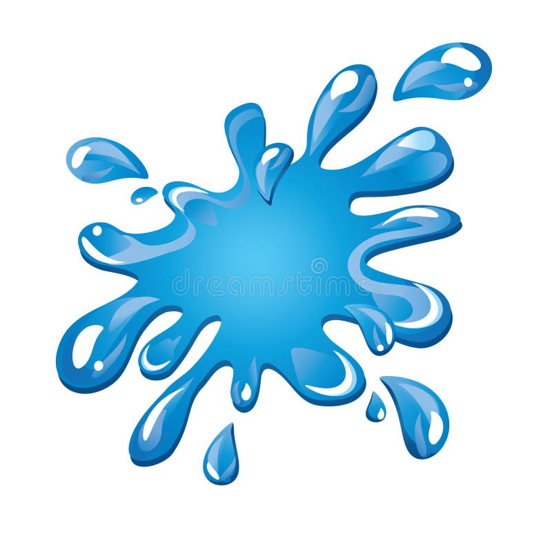 Water splash stock vector. Illustration of liquid, blue - 12429612