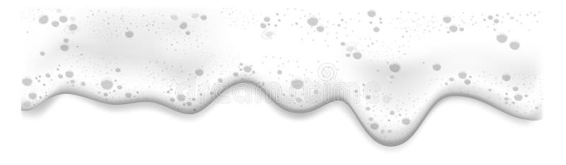 White Foam Dripping. Realistic Air Bubbles Border Stock Vector ...