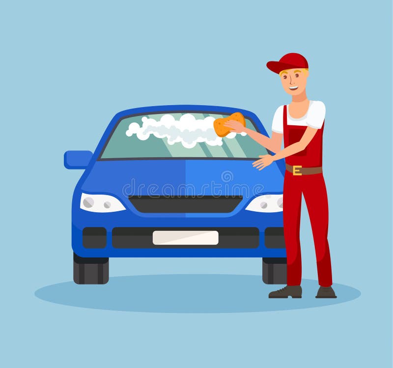 Man Washing Car Stock Illustrations – 1,181 Man Washing Car Stock ...