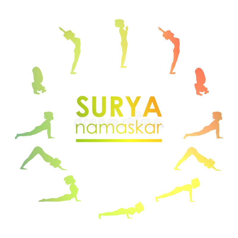 Yoga Namaskar Stock Illustrations – 714 Yoga Namaskar Stock ...