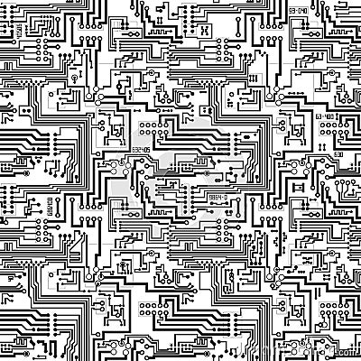 Circuit Board Vector Seamless Technological Patter Stock Photography ...