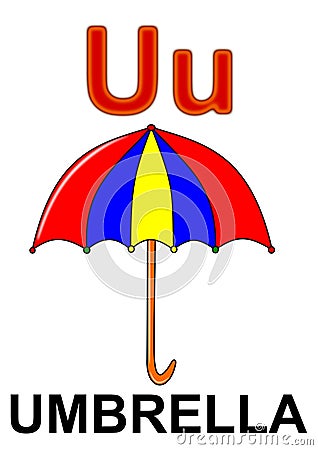 Letter U Umbrella Stock Photos - Image: 18024703