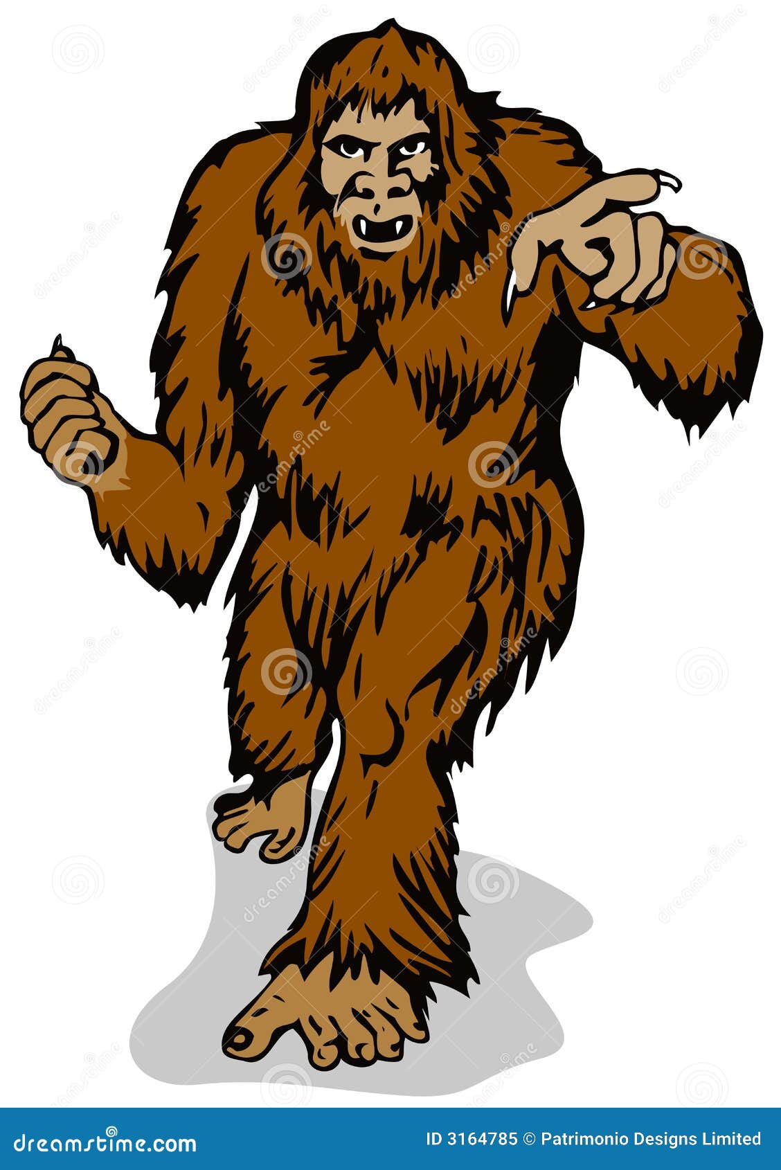 The Abominable Snowman stock vector. Illustration of wild - 3164785