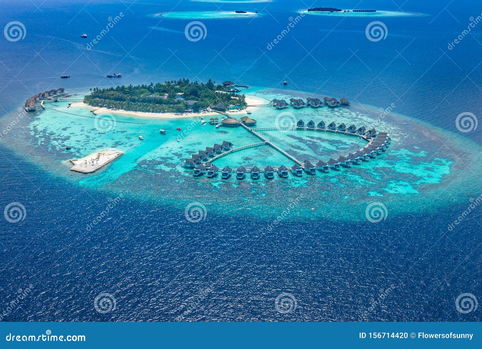 Aerial Maldives Landscape Luxurious Summer Island View From Above Tropical Resort Stock Photo Image Of Blue Indian