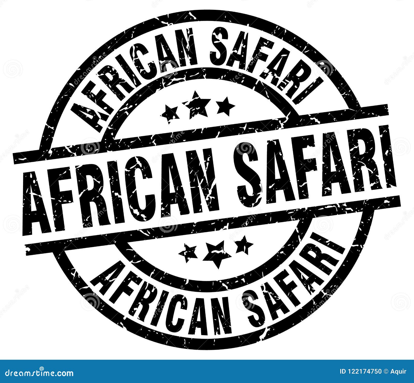 African safari stamp stock vector. Illustration of round - 122174750