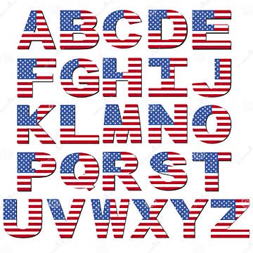 American flag font stock vector. Illustration of flag - 9991748