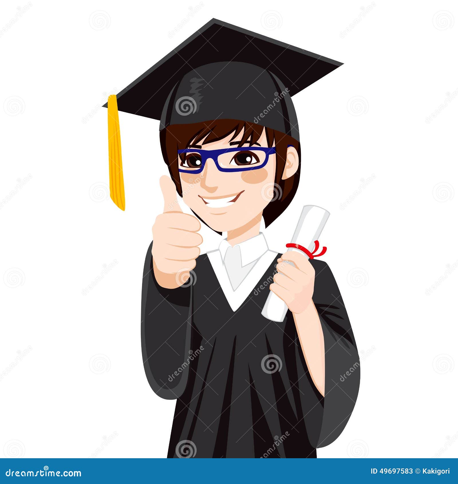 Asian Graduation Boy stock vector. Illustration of asian - 49697583