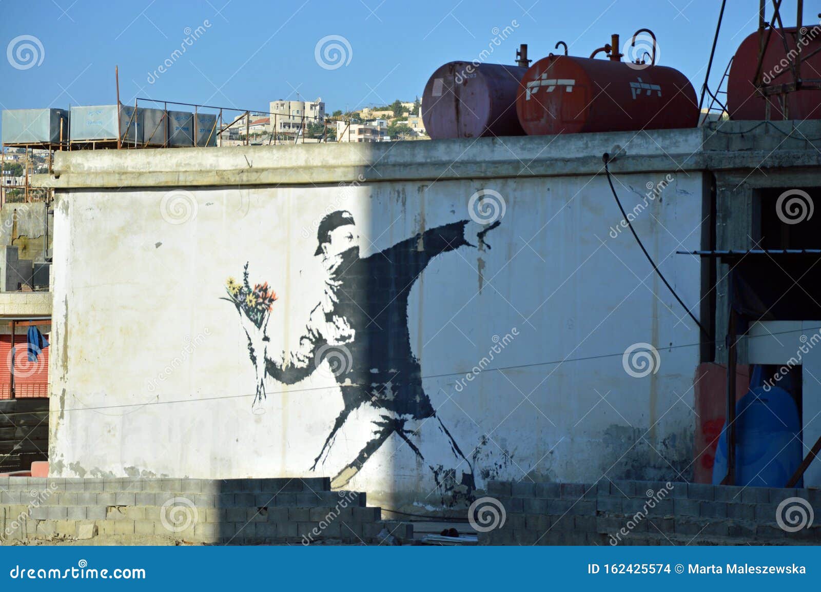 Banksy Flower Thrower Mural