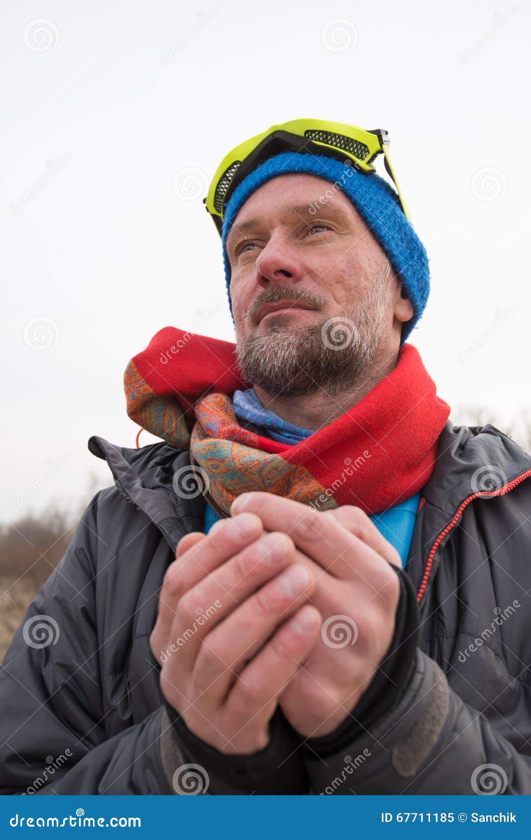 Bearded Man Drinking Coffee. Stock Image - Image of beard, crazy: 67711185