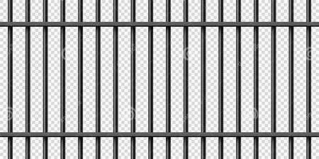 Black Realistic Metal Prison Bars. Detailed Jail Cage, Prison Iron ...