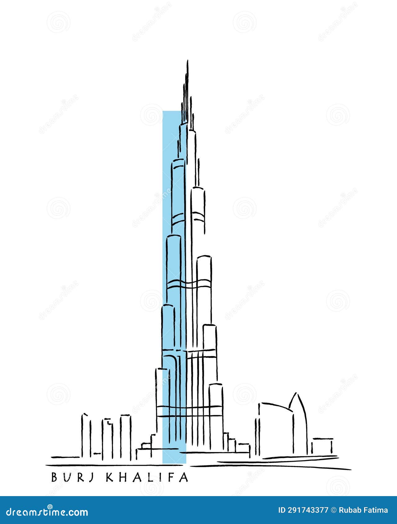 Burj khalifa fotografía editorial. Ilustración de edificio - 291743377