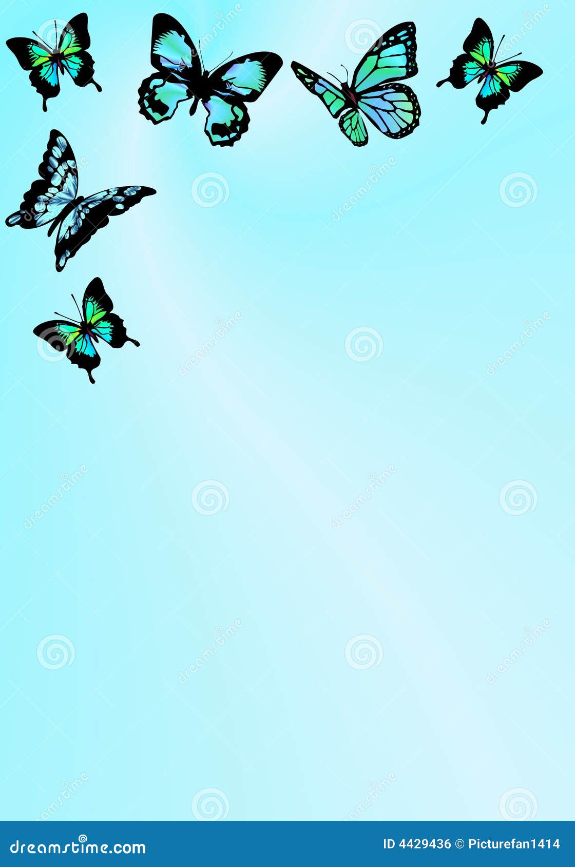 Butterfly Background blue stock illustration. Illustration of butterflies -  4429436