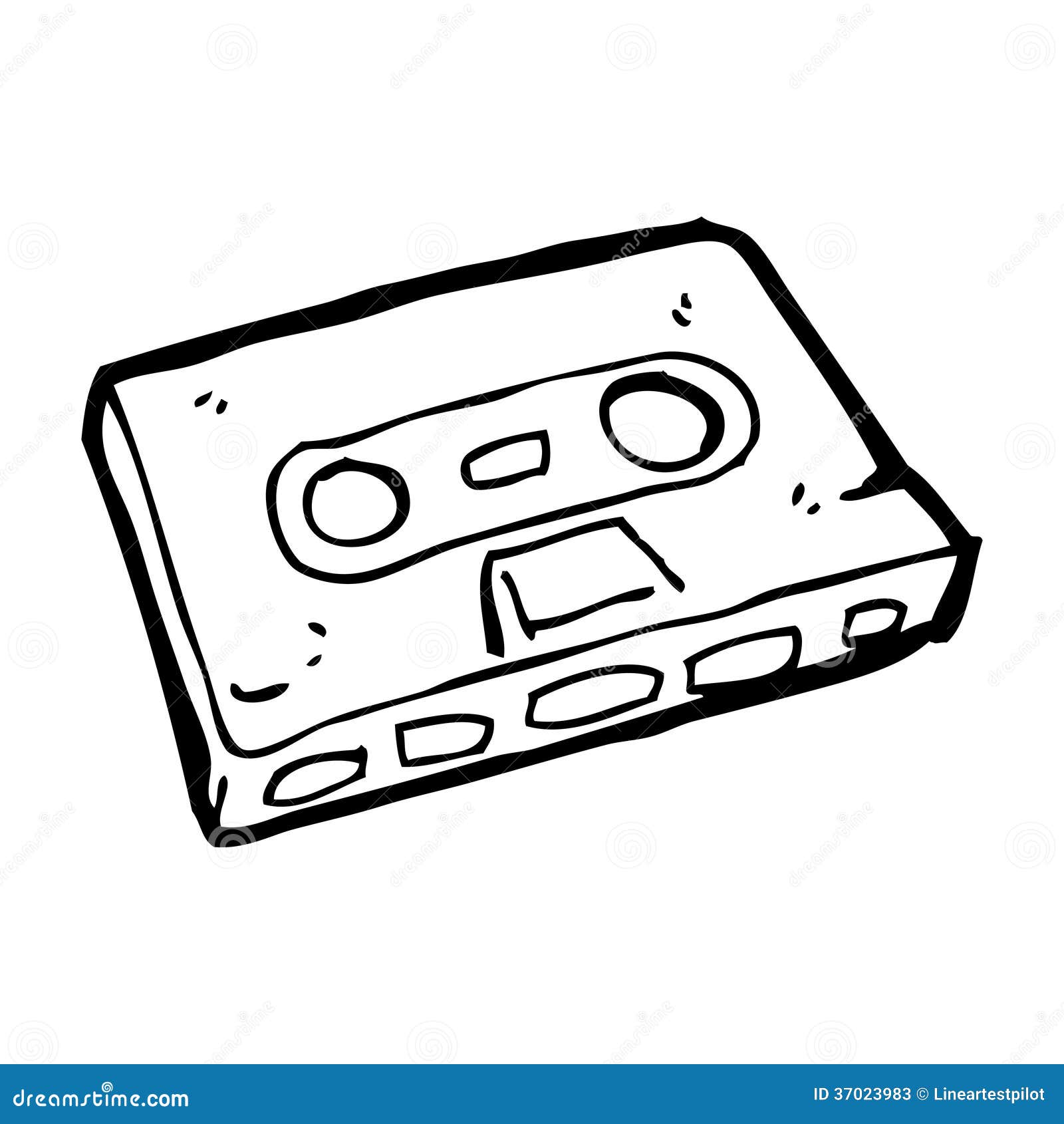 Cartoon cassette tape stock illustration. Illustration of funny - 37023983