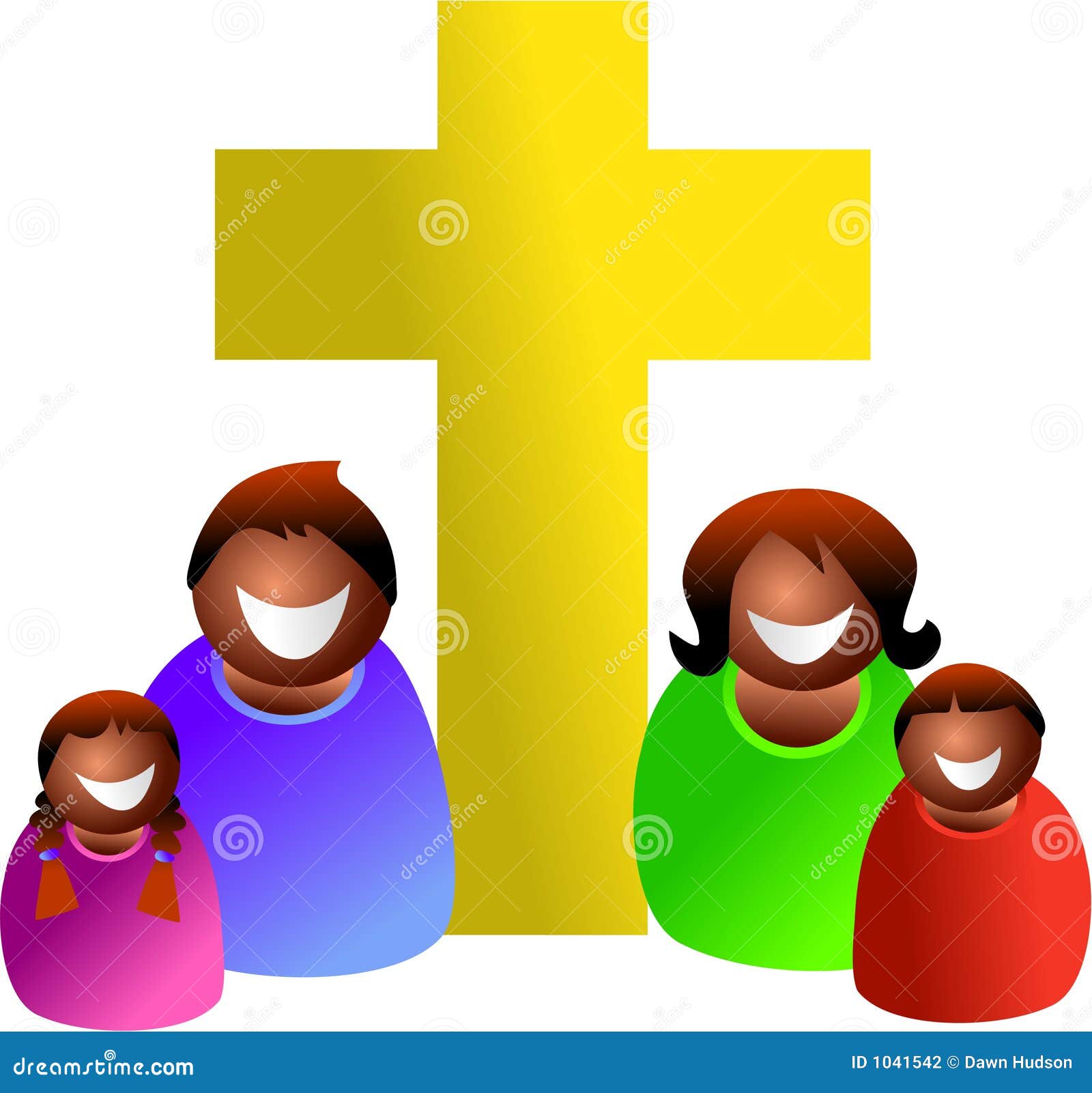 Christian family stock illustration. Illustration of beliefs - 1041542