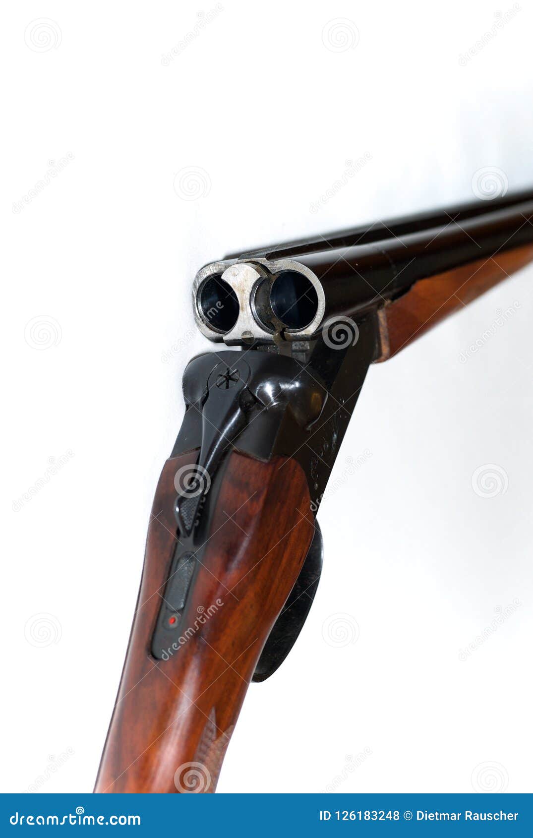 Double Barrel Shotgun stock photo. Image of tool, handgun - 126183248