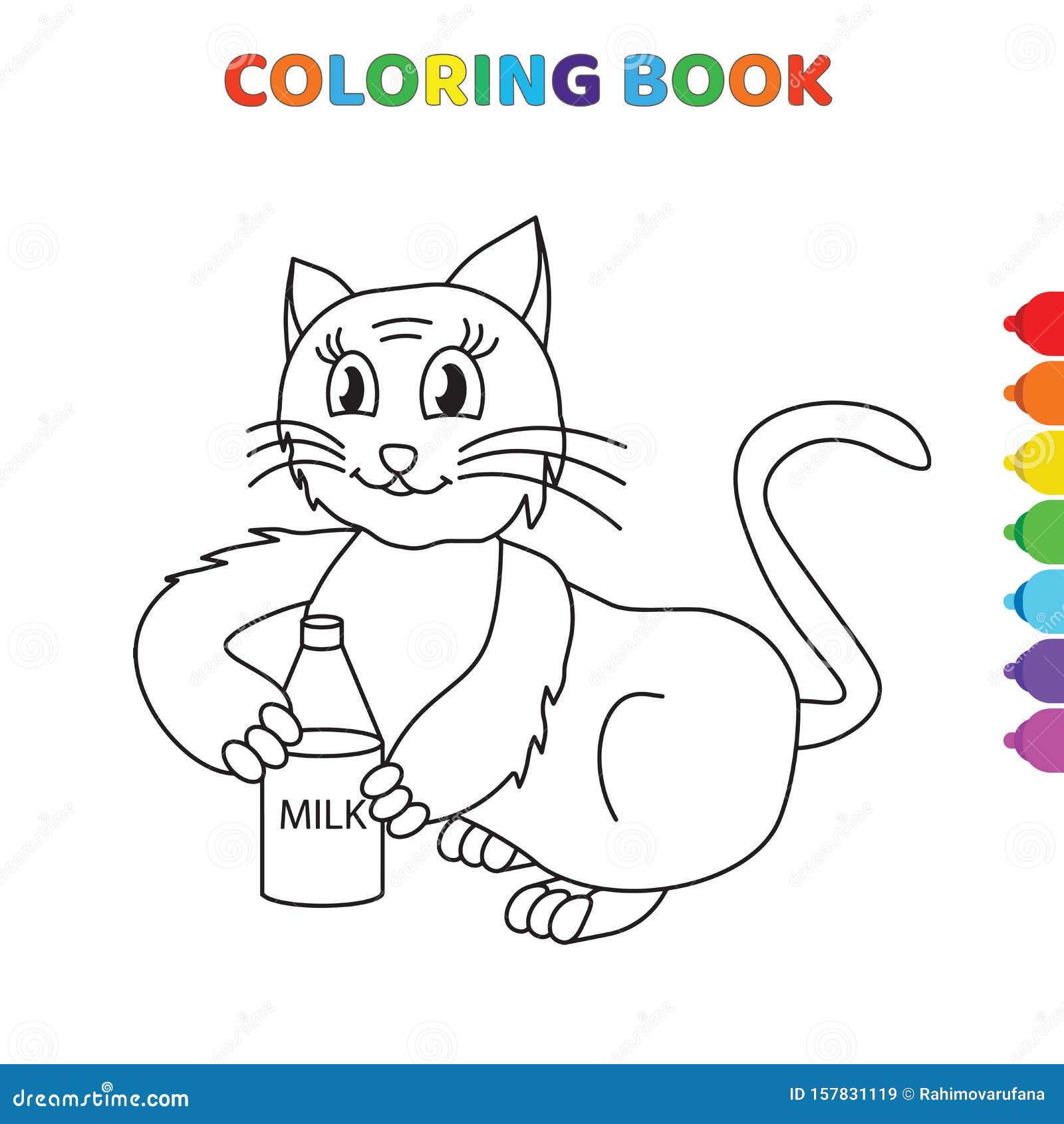 desenho para colorir de gatos e bebês 2032005 Vetor no Vecteezy