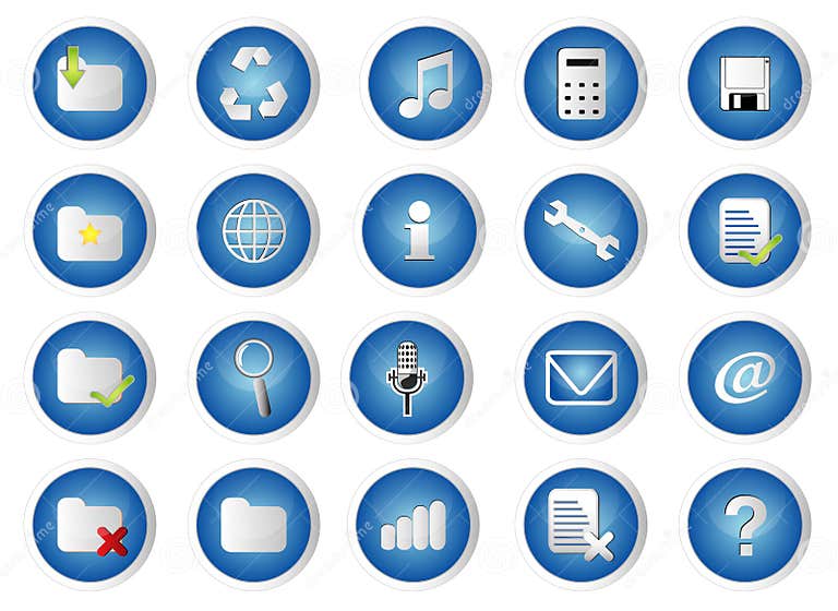 Glossary Icon Set stock vector. Illustration of data, globe - 3669053