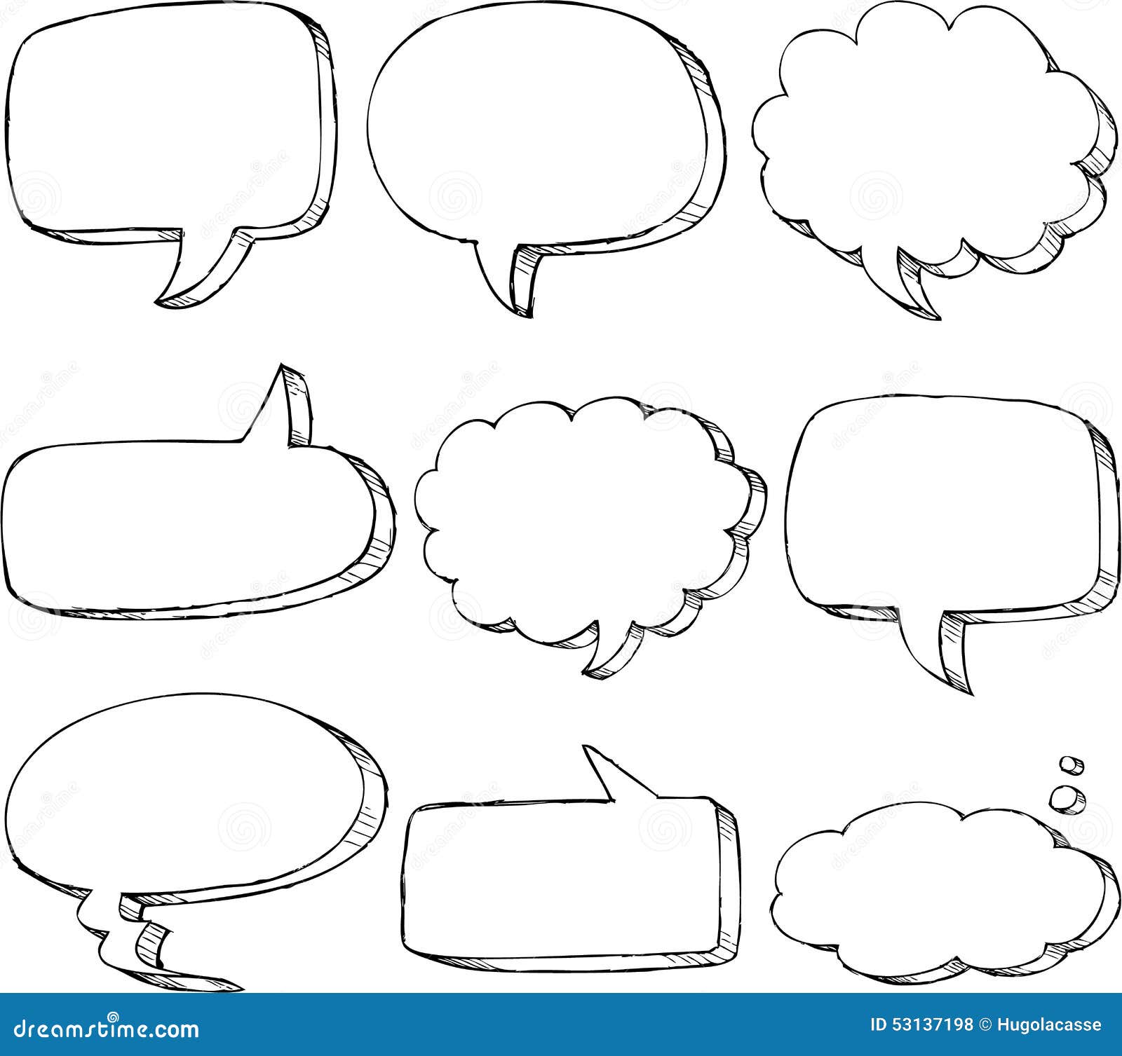 Download Hand Drawn Comic Speech Bubble Stock Vector - Illustration ...