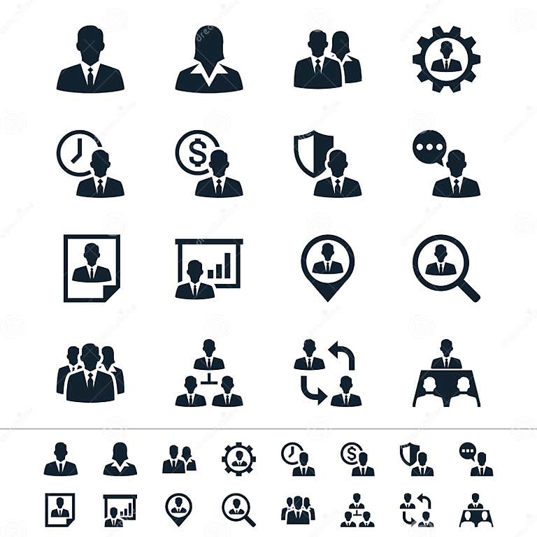 Human Resource Management Icons Stock Vector - Illustration of office ... image.