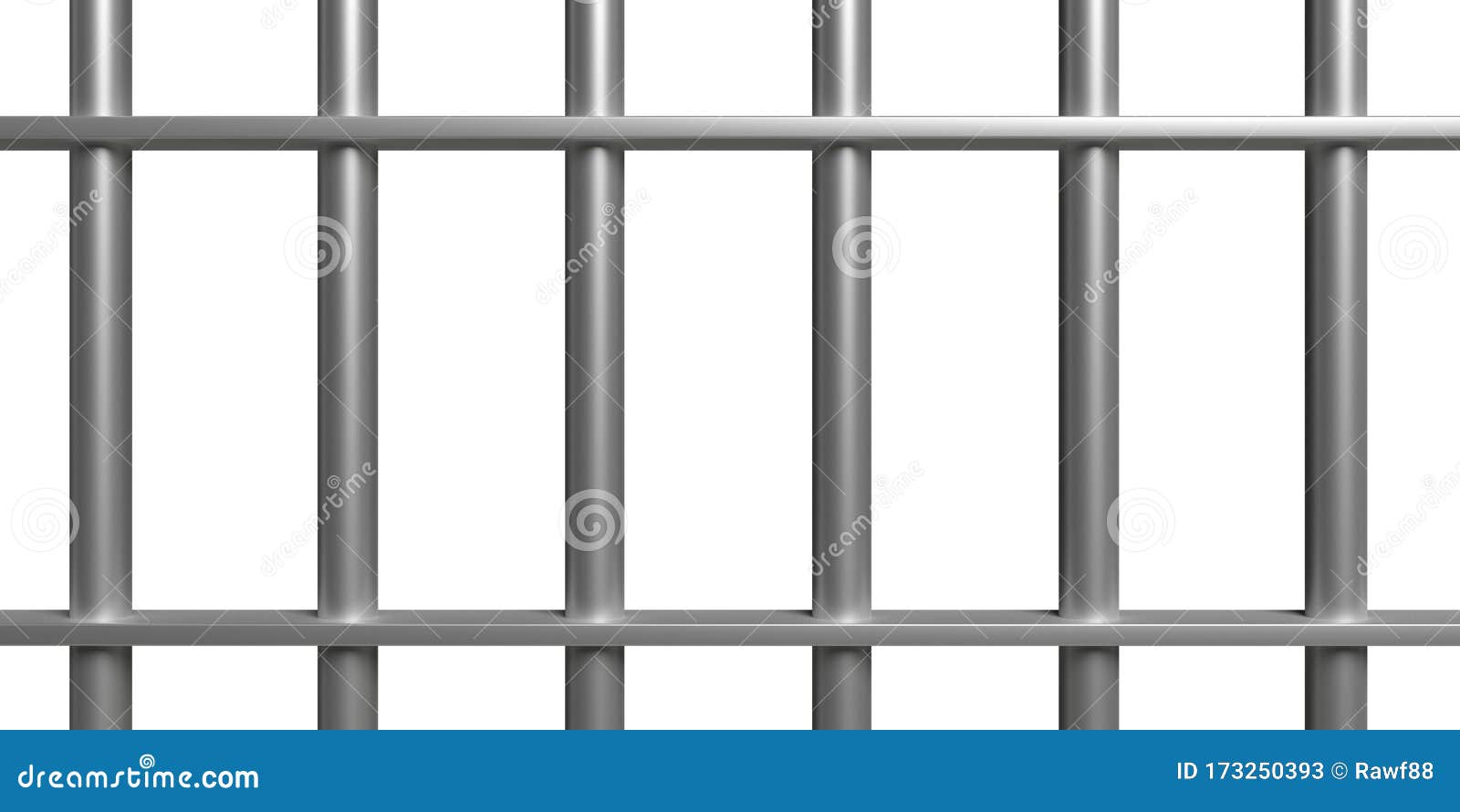 Jail Bars on White Background, Texture. 3d Illustration Stock ...