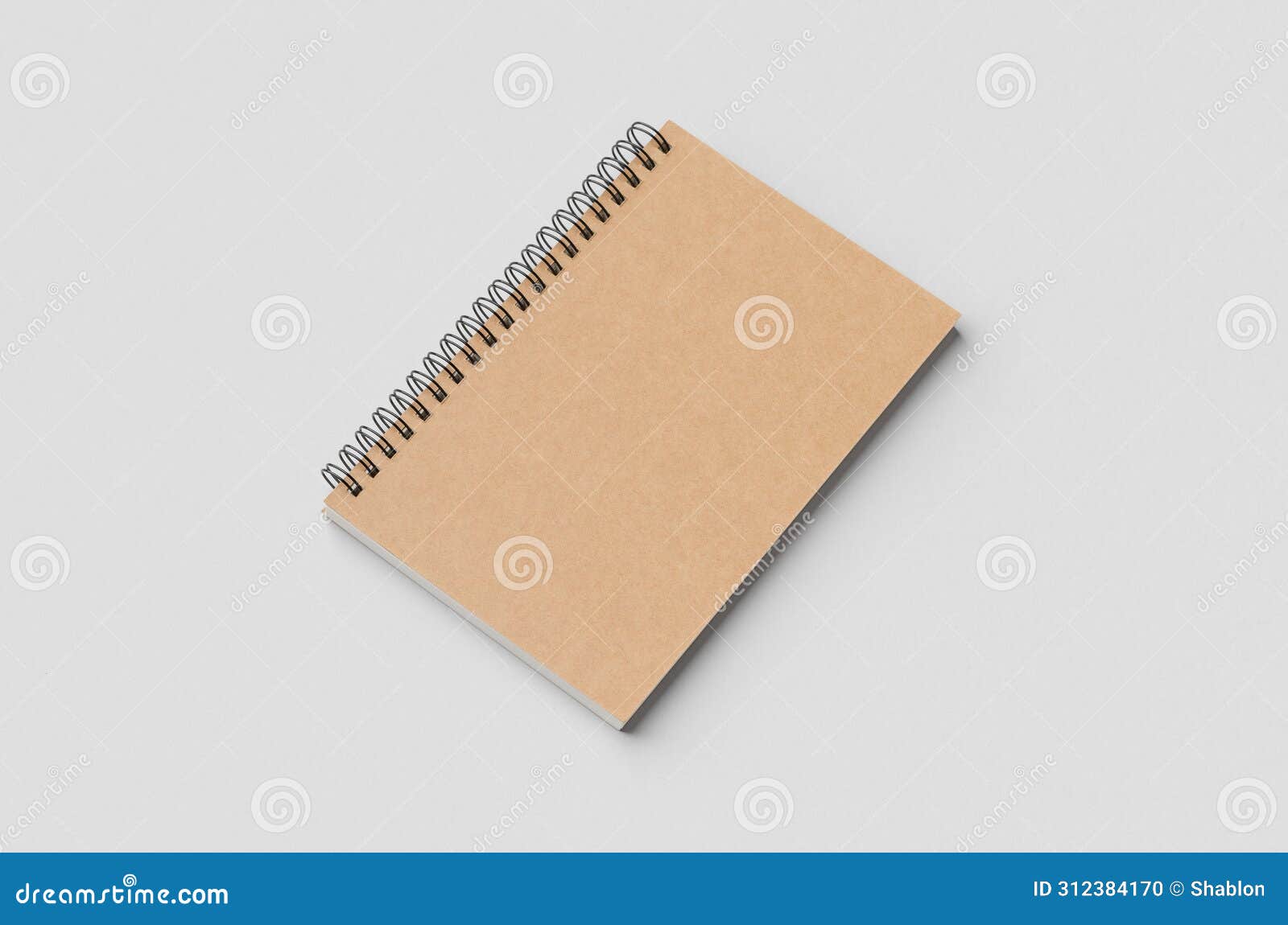 Kraft Spiral Notebook Mockup Stock Photo - Image of office, spiral ...