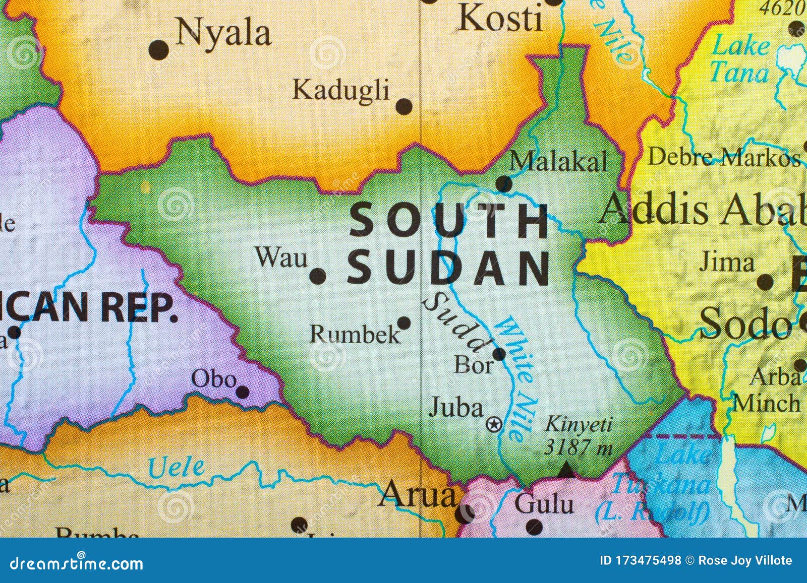 South Sudan County Map