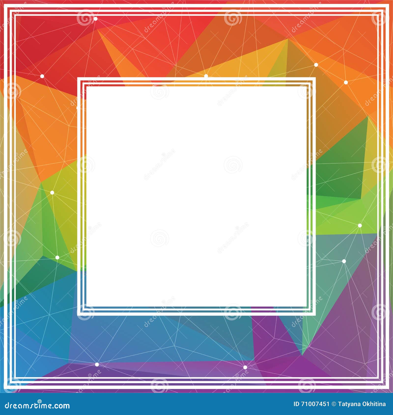 Multicolored Polygonal Border Stock Illustration - Illustration of ...