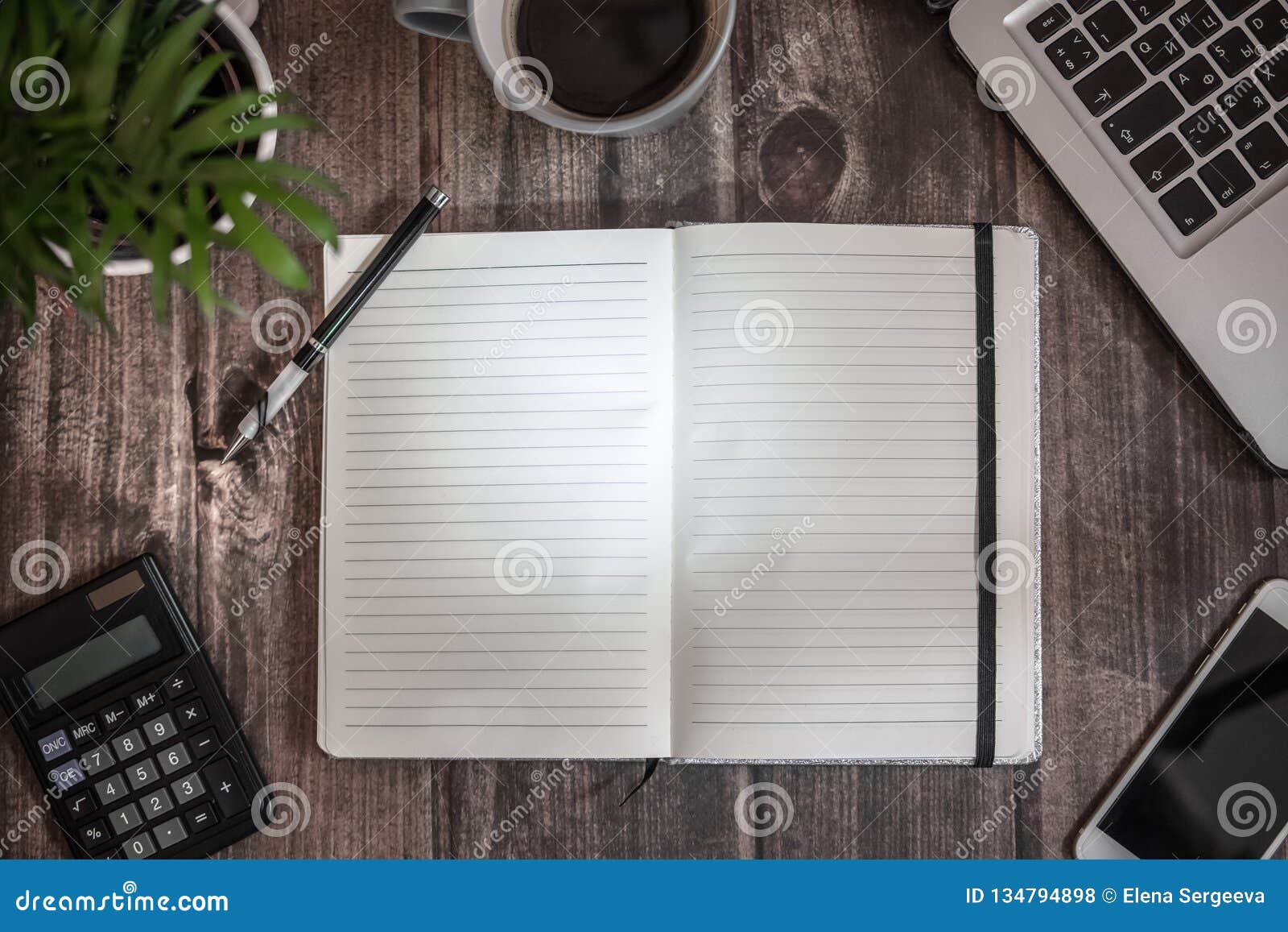 Open notebook for writing stock photo. Image of desk - 134794898