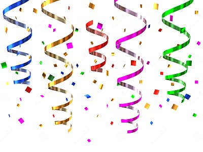 Party streamers stock illustration. Illustration of object - 13042878