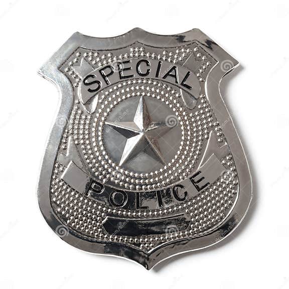 Police Badge with Clipping Path - Stock Photo Stock Photo - Image of ...