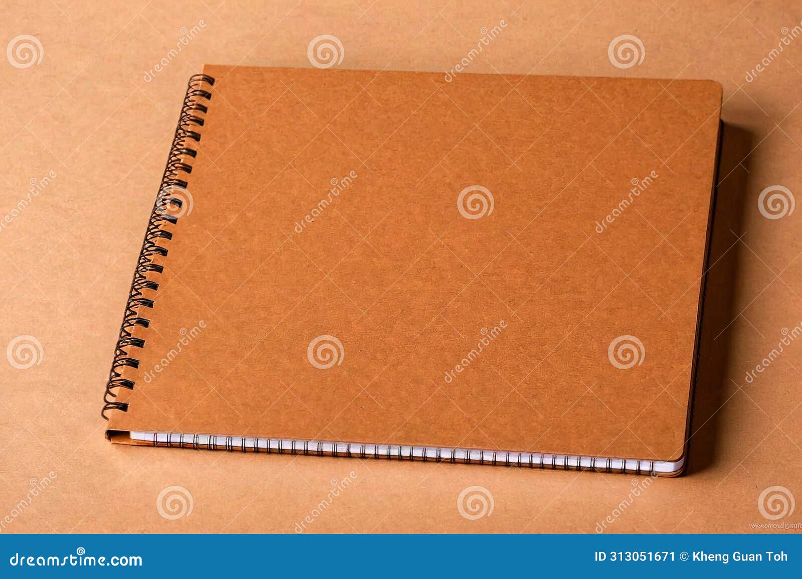 Product Packaging Mockup Photo of Kraft Spiral Notebook Mockup, Studio ...