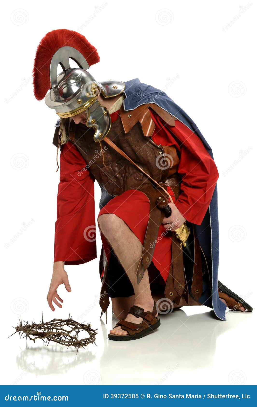 Roman Soldier Reaching For Crown Of Thorns Stock Photo - Image: 39372585