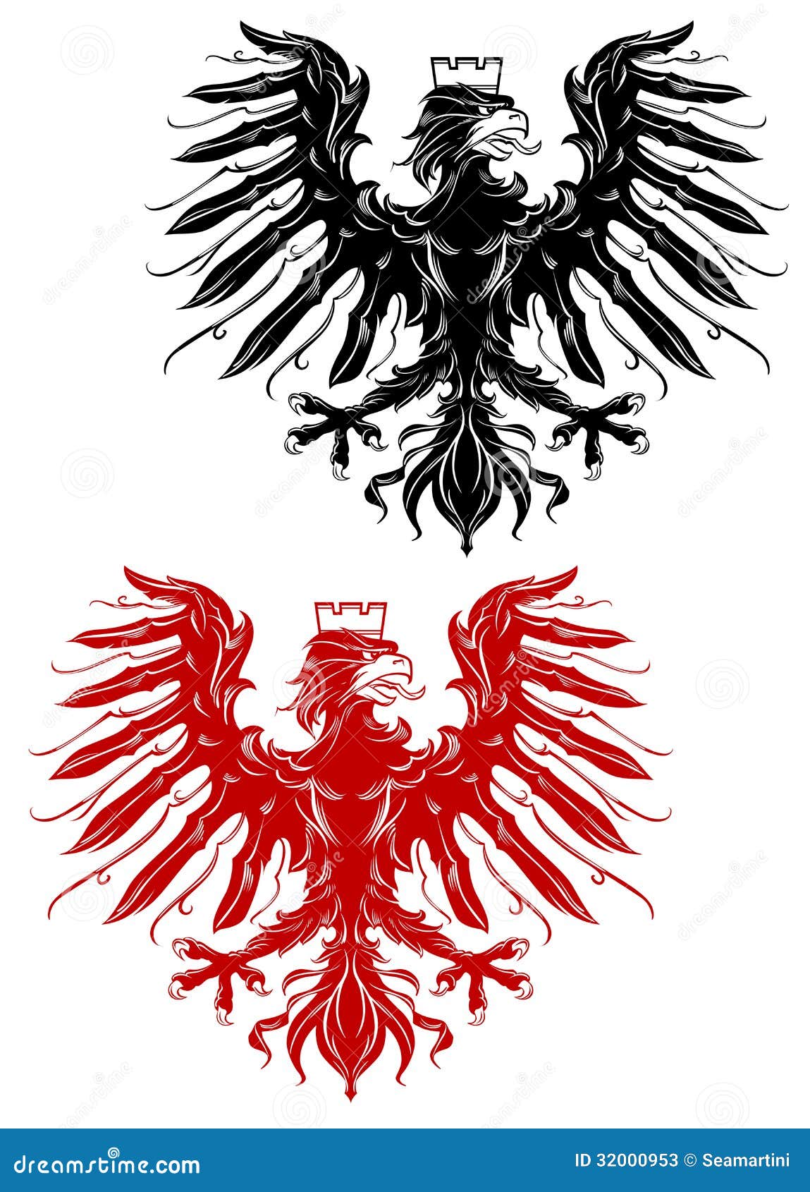 Royal heraldic eage stock vector. Illustration of heraldic - 32000953