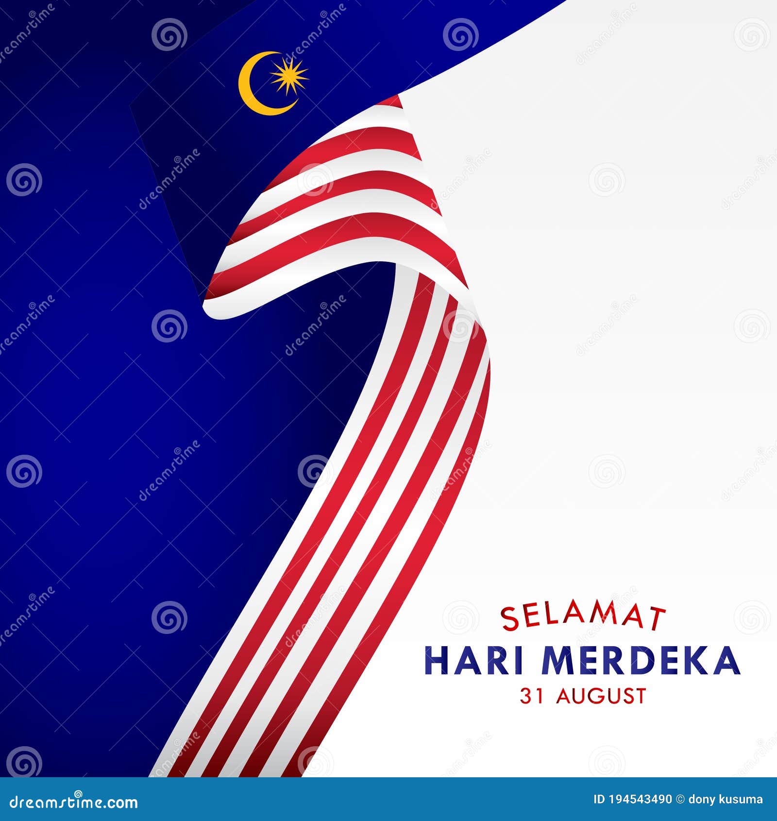 Selamat Hari Merdeka Malaysia Vector Design for Banner Print and ...