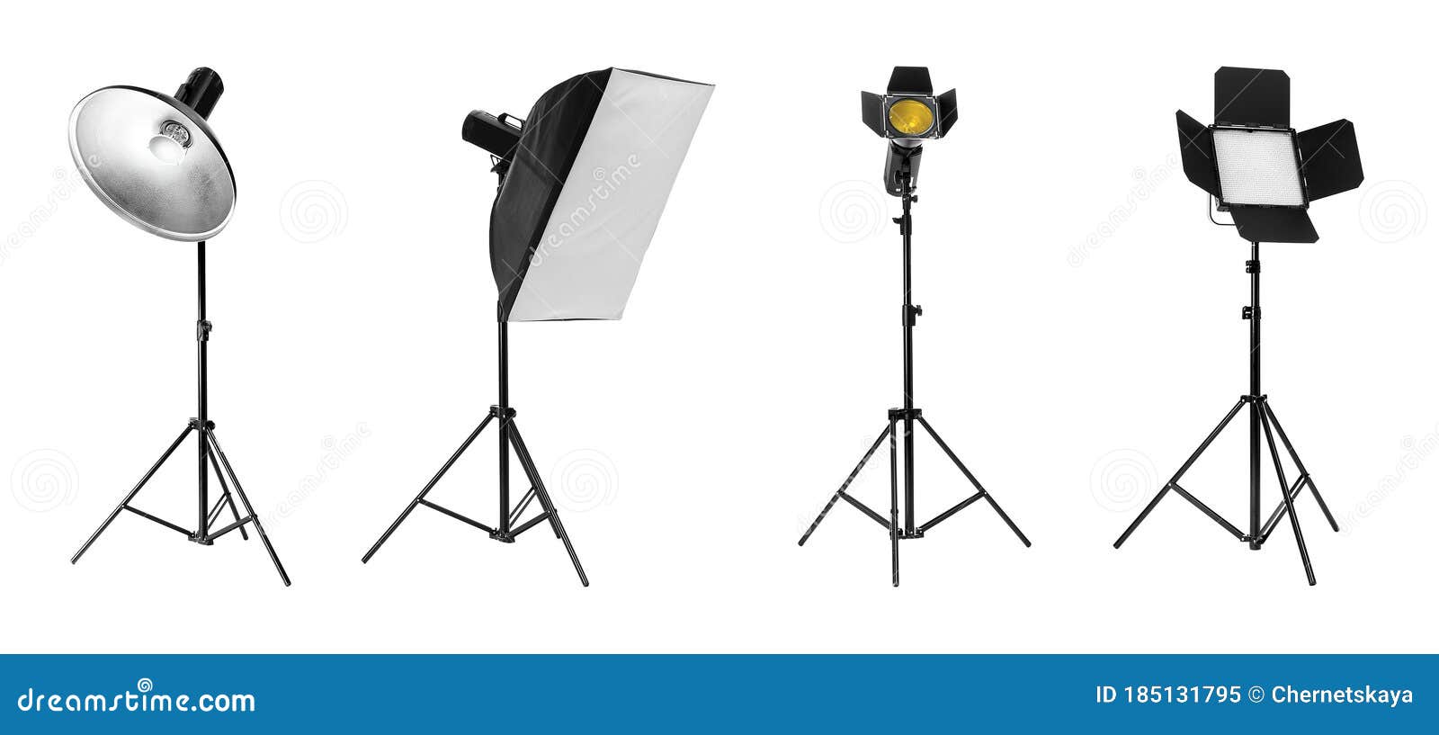 Set with Different Studio Lightings on Background, Banner Design Stock  Image - Image of beam, light: 185131795