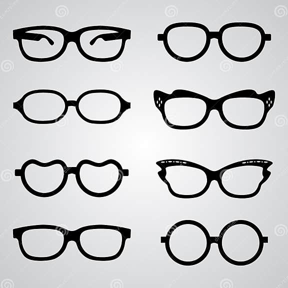 Set of glasses stock vector. Illustration of black, elegance - 33126539