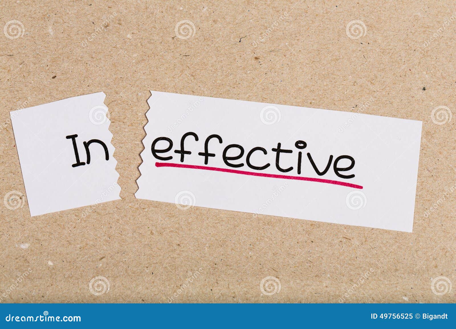 Sign with Word Ineffective Turned into Effective Stock Image - Image of ...