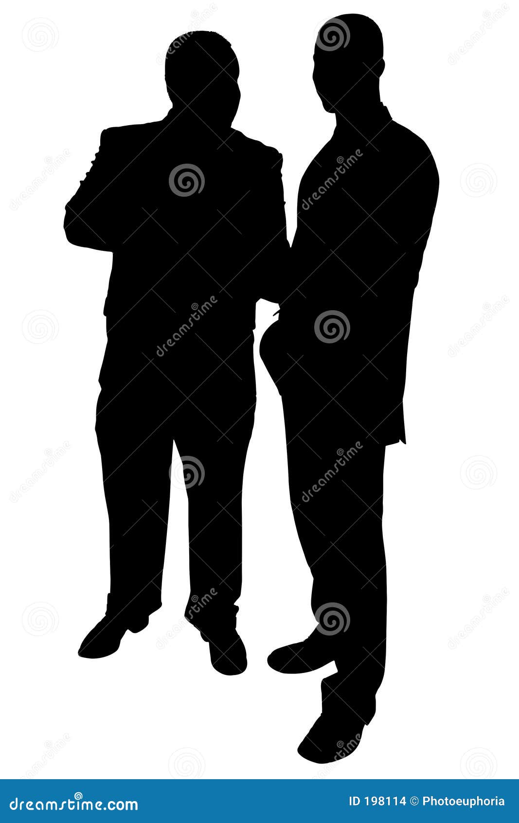 Two Men Talking Silhouette