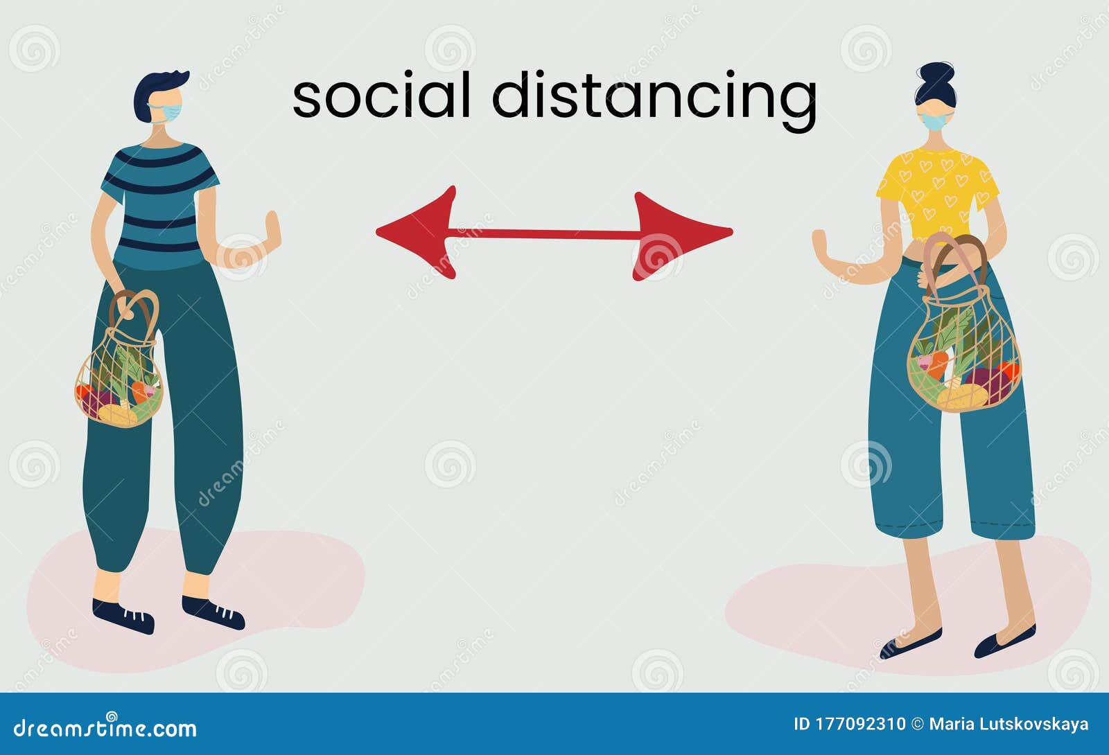 Social Distancing, Keep Distance in Public Society People To Protect ...