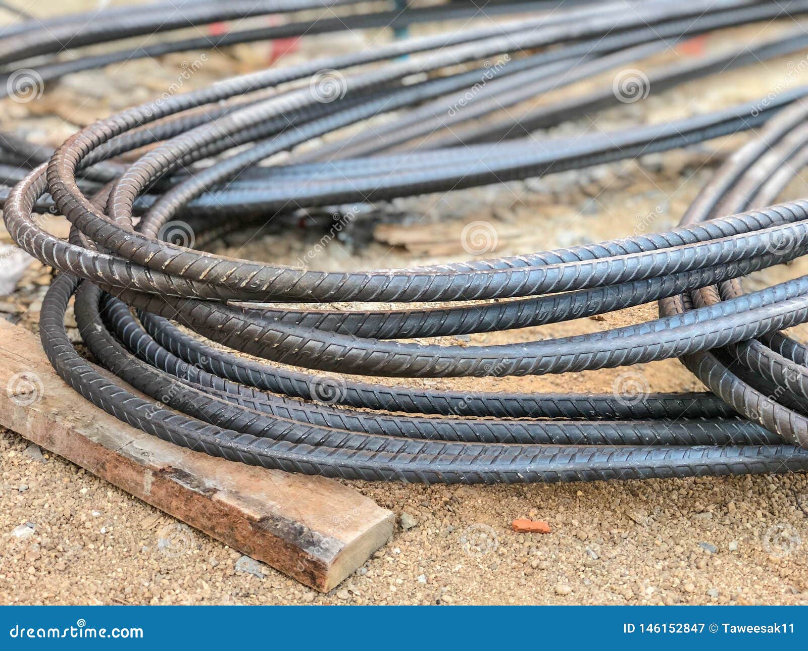 Steel Rebar Use for Construction in Construction Site Stock Image ...