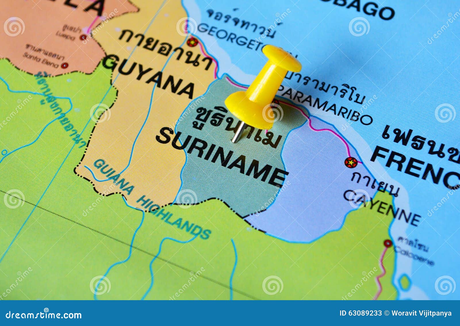 Suriname Location On World Map